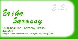 erika sarossy business card