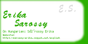 erika sarossy business card